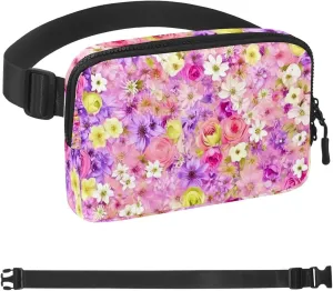 Aesthetic Art Flower-710 Belt Bag for Men and Women Fanny Pack,Belt Bag with Adjustable Strap,Fashion Crossbody Everywhere Belt Bag for Travel Outdoors Running Hiking