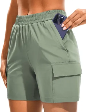 AFITNE Women's 5"/ 7" Hiking Cargo Shorts Quick Dry Lightweight Summer Athletic Running Shorts with Pockets UPF 50 