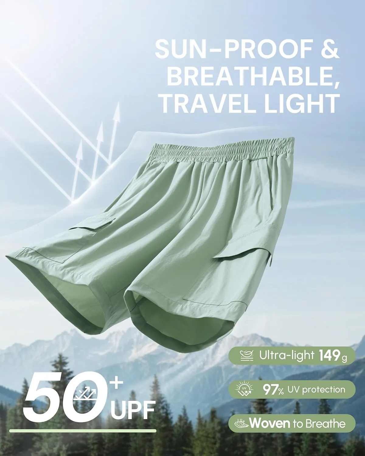 AFITNE Women's 5"/ 7" Hiking Cargo Shorts Quick Dry Lightweight Summer Athletic Running Shorts with Pockets UPF 50 