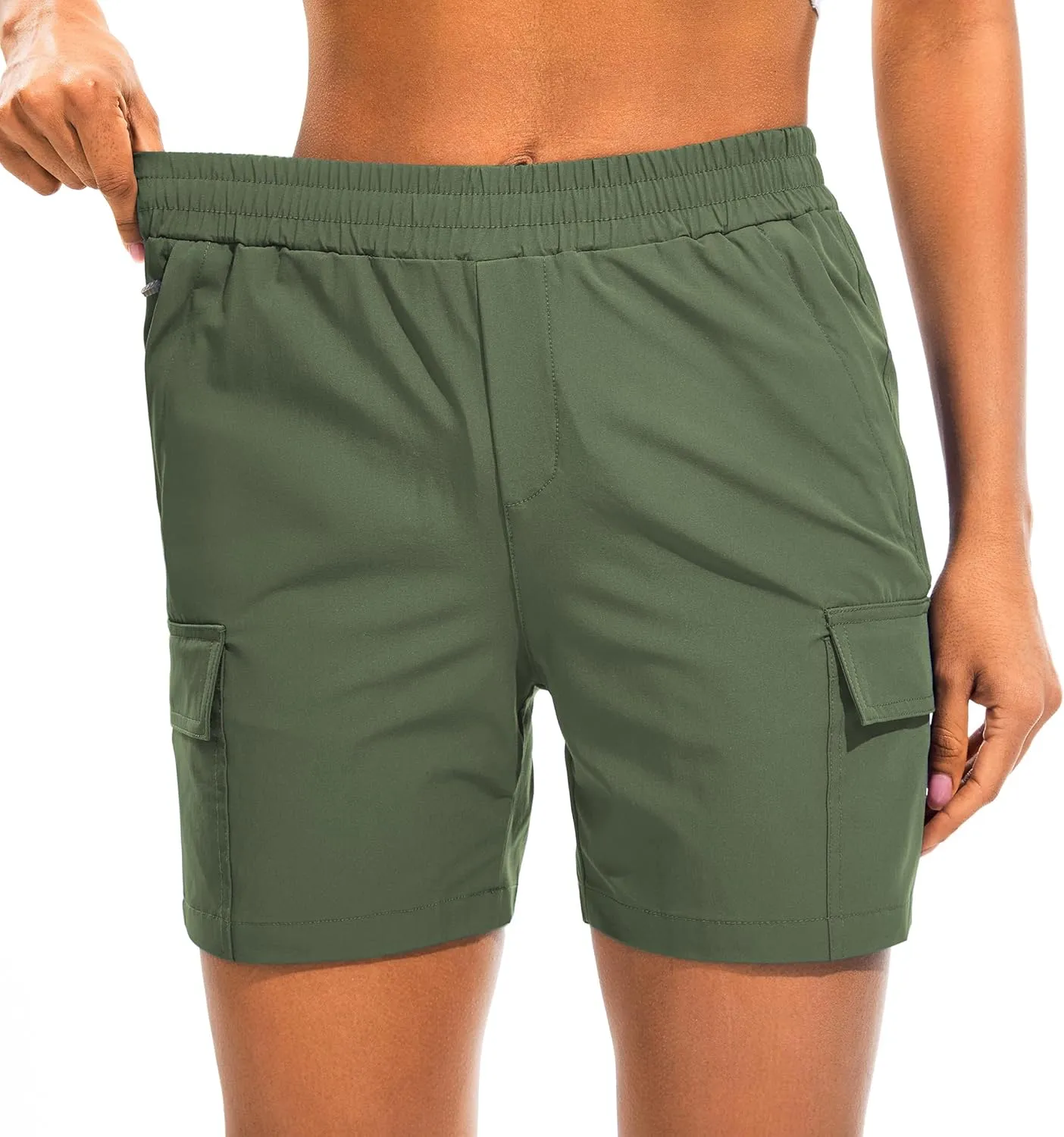 AFITNE Women's 5"/ 7" Hiking Cargo Shorts Quick Dry Lightweight Summer Athletic Running Shorts with Pockets UPF 50 