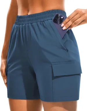 AFITNE Women's 5"/ 7" Hiking Cargo Shorts Quick Dry Lightweight Summer Athletic Running Shorts with Pockets UPF 50 