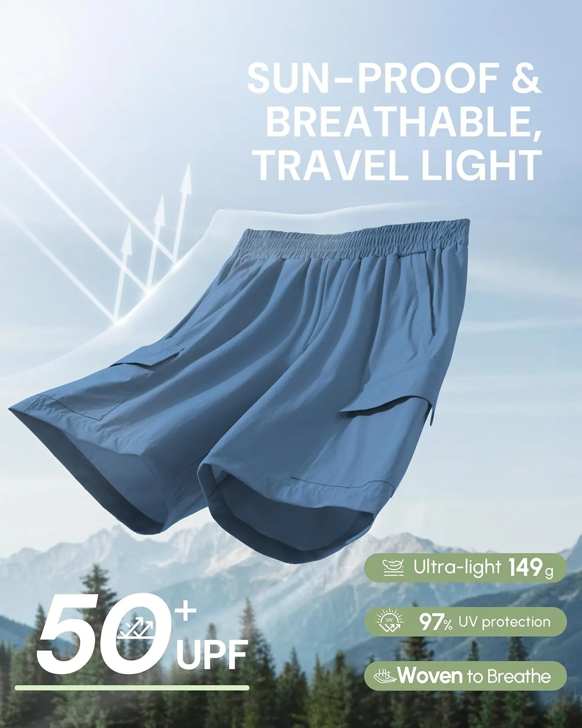 AFITNE Women's 5"/ 7" Hiking Cargo Shorts Quick Dry Lightweight Summer Athletic Running Shorts with Pockets UPF 50 