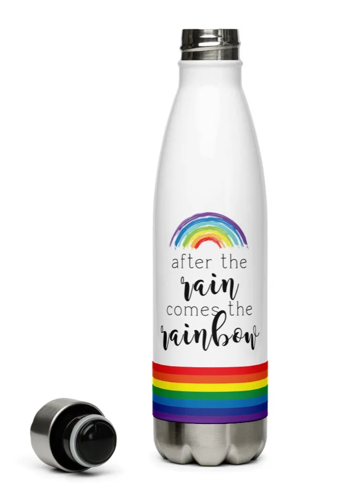 After the Rain Comes the Rainbow Stainless Steel Water Bottle