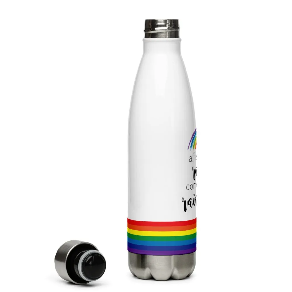 After the Rain Comes the Rainbow Stainless Steel Water Bottle