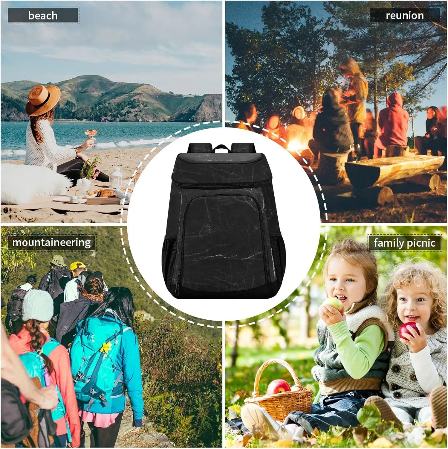 ALAZA Backpack Cooler for Women Men Insulated Waterproof Leak Proof Coolers for Hiking Camping Beach, 36 Cans