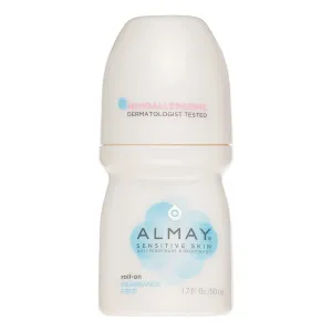 Almay Anti-Perspirant & Deodorant, Sensitive Skin, Roll-On, Fragrance Free 1.7 oz (Pack of 5)