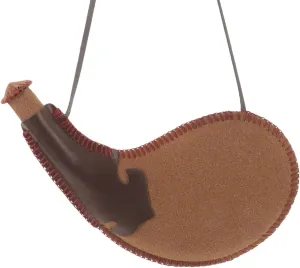 Ancient Leather Bota Bag Traditional Water Storage Pouch for Wine and Liquids Portable with Strap for Outdoor Adventures and Dancing Performances