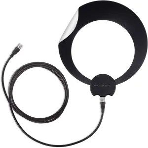 Antennas Direct ClearStream Eclipse UHF Indoor TV Antenna, Reversible, 35  Mile Range, 4K 8K UHD, NEXTGEN TV – w/ 12 ft. Cable, Grips to Walls & Windows