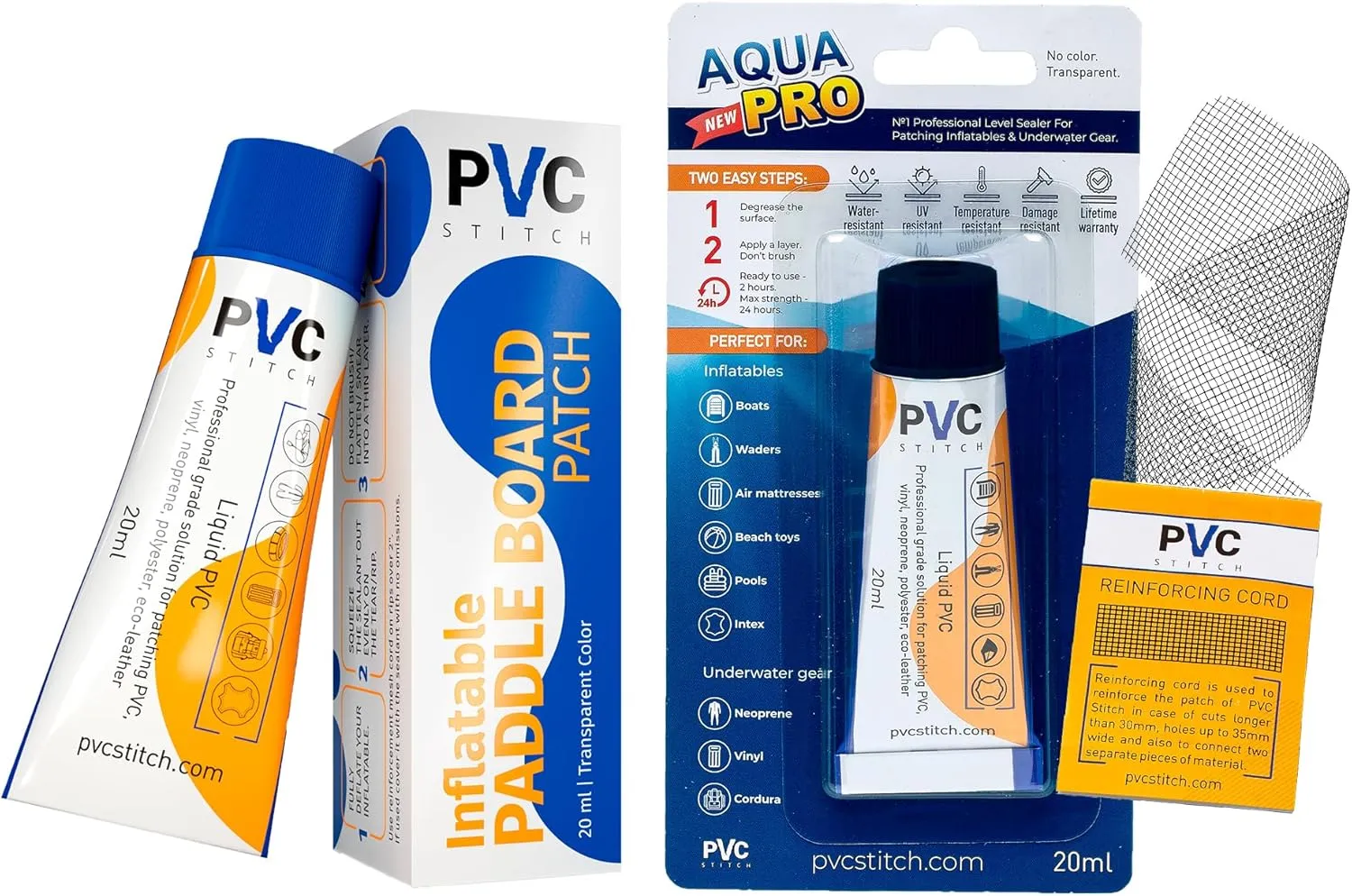Aqua Pro Liquid Sealant Waterproof kit for Vinyl inflatables & Paddleboards, Field Repair Adhesive for Inflatable Gear, wetsuites, Waders, & PVC Boats Kajaks