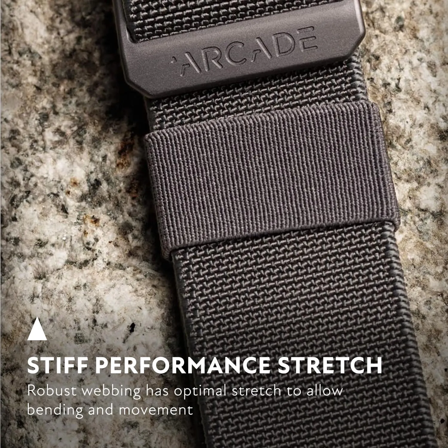 Arcade Belts Hardware Alu Utility Belt - Low-Profile Aluminum Buckle, Heavy Duty Work Belt, Stretch Webbing, Anti-Slip
