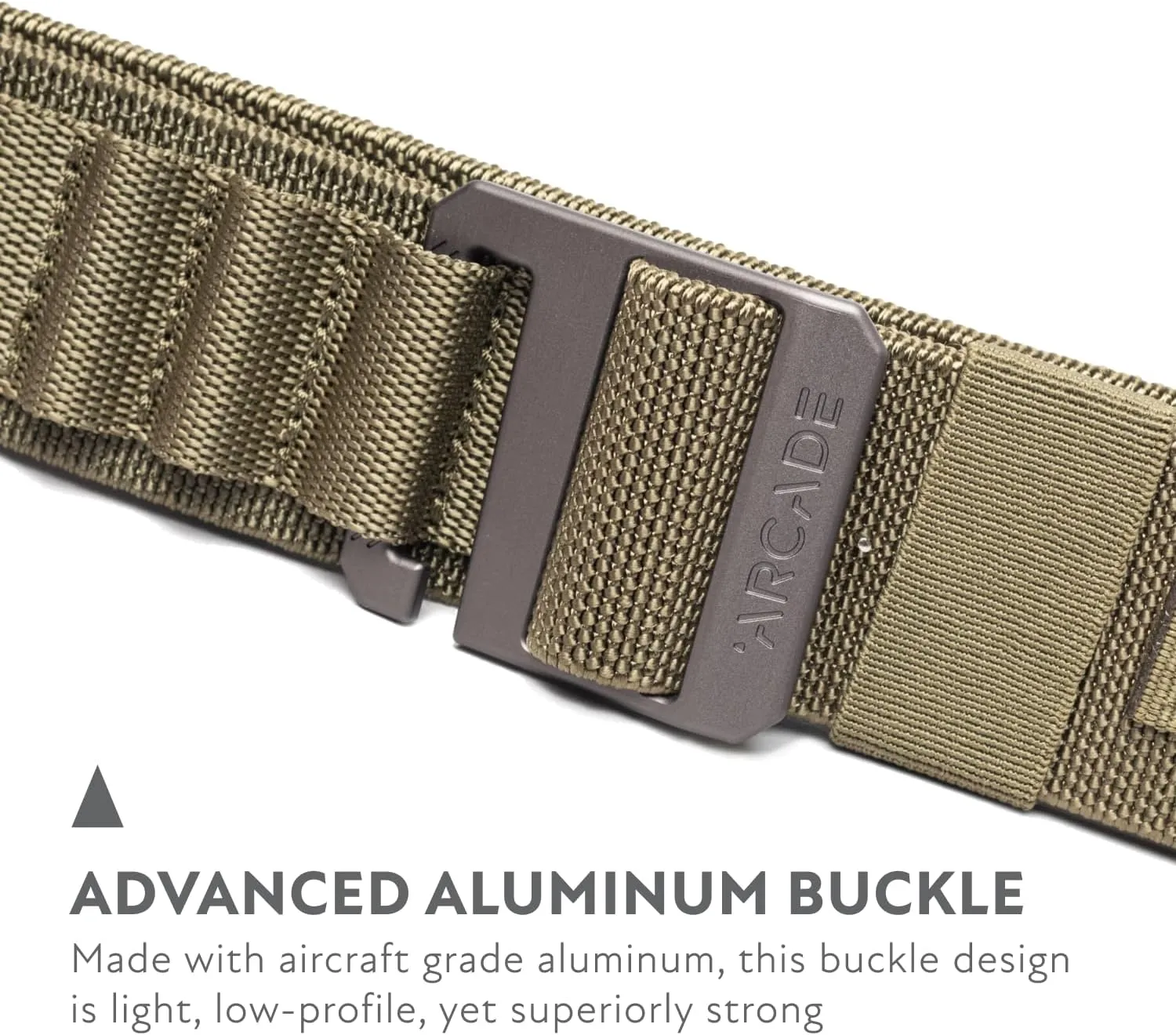 Arcade Belts Hardware Alu Utility Belt - Low-Profile Aluminum Buckle, Heavy Duty Work Belt, Stretch Webbing, Anti-Slip