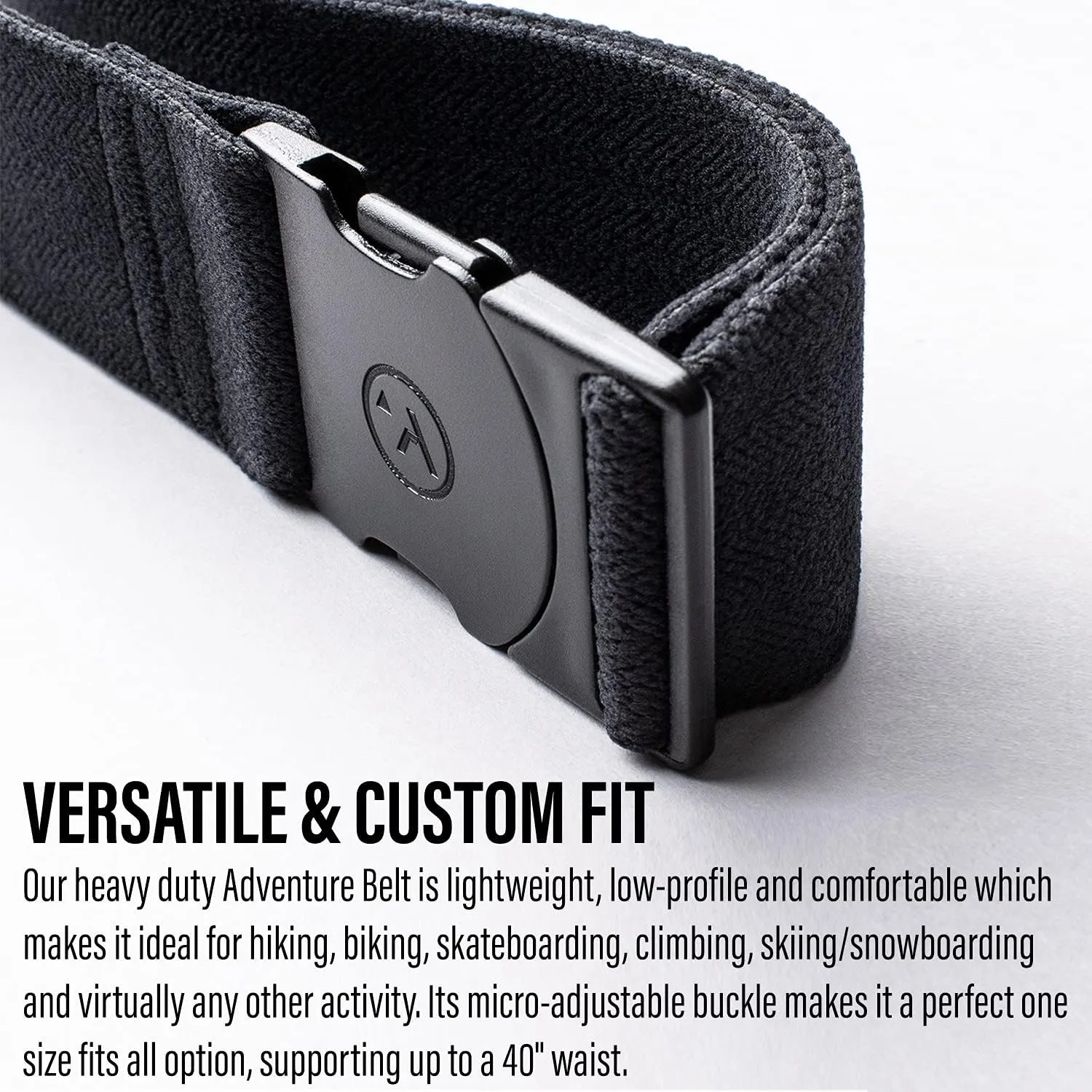 Arcade The Original Long Unisex Adventure Belt, Heavy Duty Elastic Webbing, Non-Metal Travel Friendly Buckle, Up to 50" Waist