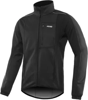 ARSUXEO Winter Warm UP Thermal Softshell Cycling Jacket Windproof Waterproof 15-k