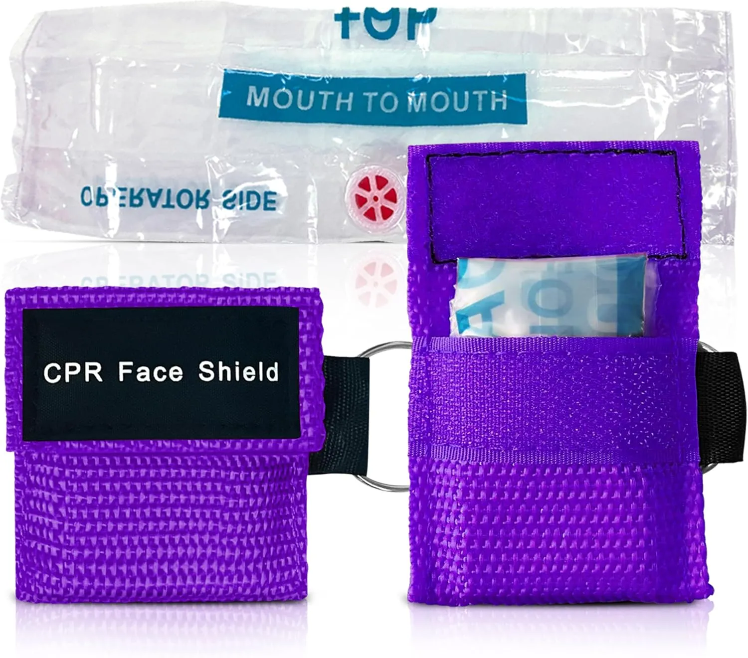 ASA TECHMED CPR Mask Keychain Emergency Kit CPR Face Shields for First Aid AED Training Child and Adult CPR Breathing Barrier