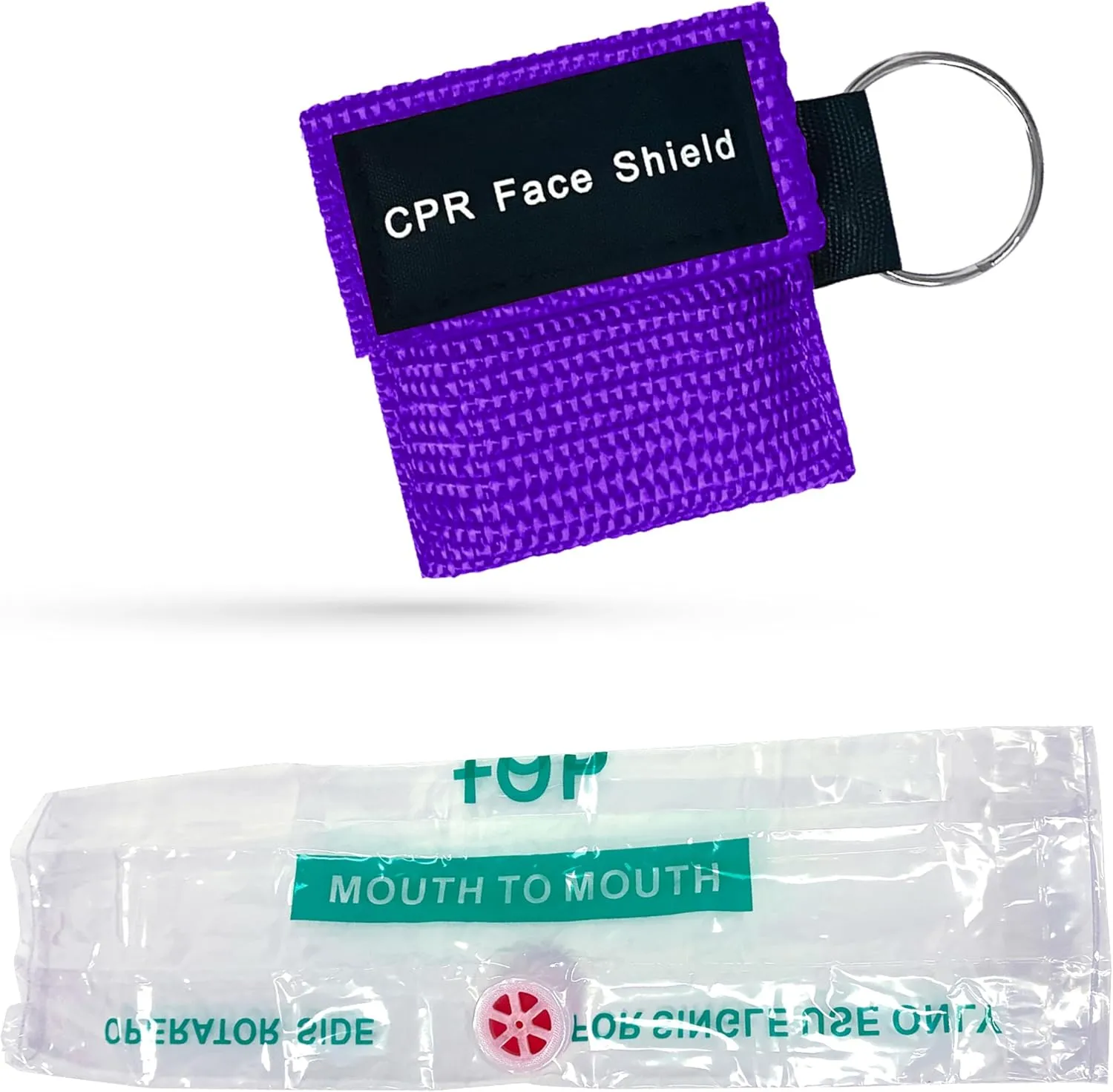 ASA TECHMED CPR Mask Keychain Emergency Kit CPR Face Shields for First Aid AED Training Child and Adult CPR Breathing Barrier