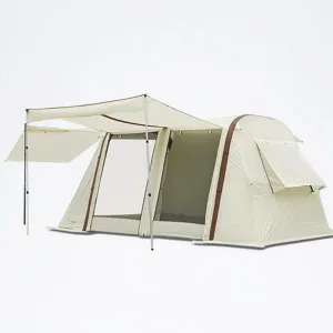 ASSYA Inflatable Glamping Tent Outdoor Blow Up Tent Inflatable Camping Tent Suitable for 5-8 People Rain Coating Three Sides Vented Quick Set Up
