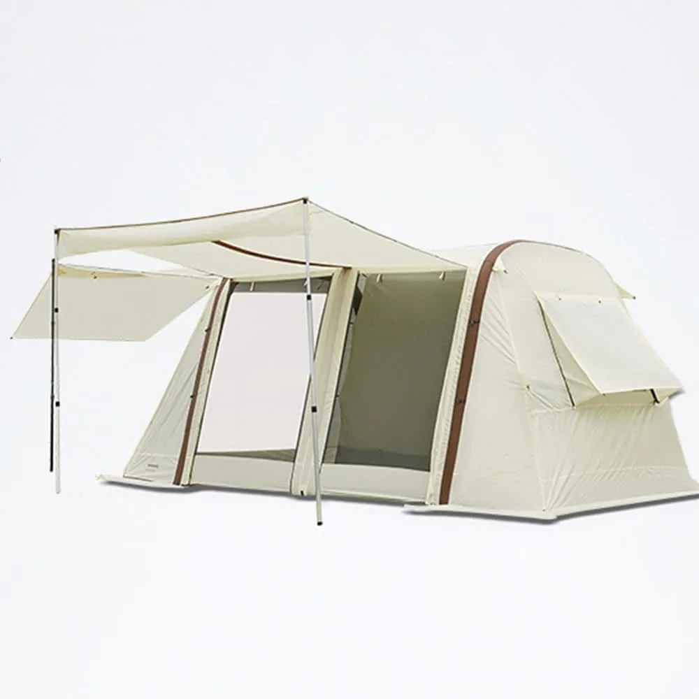 ASSYA Inflatable Glamping Tent Outdoor Blow Up Tent Inflatable Camping Tent Suitable for 5-8 People Rain Coating Three Sides Vented Quick Set Up