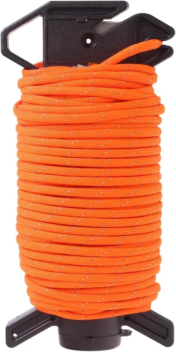 Atwood Rope MFG Ready Rope™ Reflective 550 Paracord 100 Feet 7-String Core Nylon Parachute Cord Outside Survival Gear Made in USA | Lanyards, Bracelets, Handle Wraps, Keychain