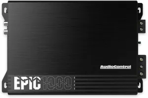 AudioControl EPIC1000 EPIC Series 1000 Watt RMS Compact 1-Channel Monoblock Car Audio Subwoofer Amplifier, Class D, Epic Boost, Subsonic Filter, Low Pass Filter, ACR-E Remote Bass Knob, Epicenter Link