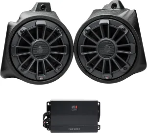 Audiosavings Bundle: MB Quart MBQT-POD-1 (2) Speakers Pods Amplifier for 2019  Honda Talon (3 Items)
