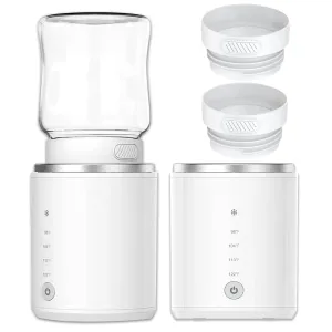 AUTENS Portable Baby Bottle Warmer with USB Rechargeable, 8800mAH Travel Bottle Warmer 3 Min Fast Heating with 2 Adapters, 4 Temperature Setting for Baby Breastmilk, Water, Instant Milk Heating