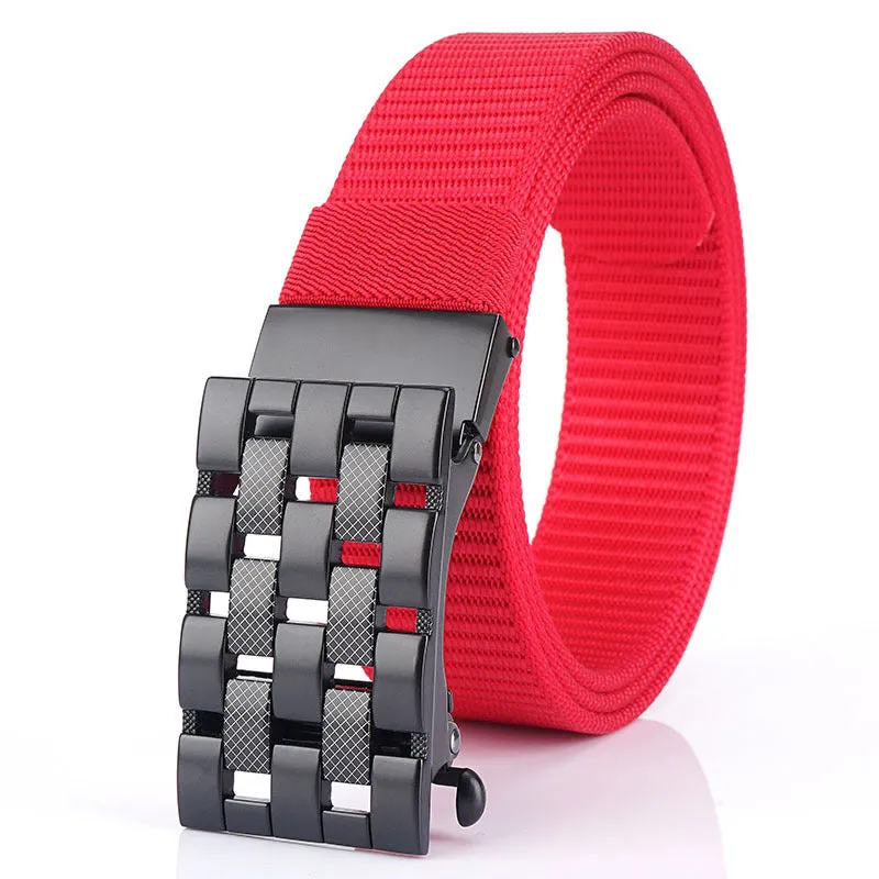 Automatic Buckle Thick Nylon Weaving Belt