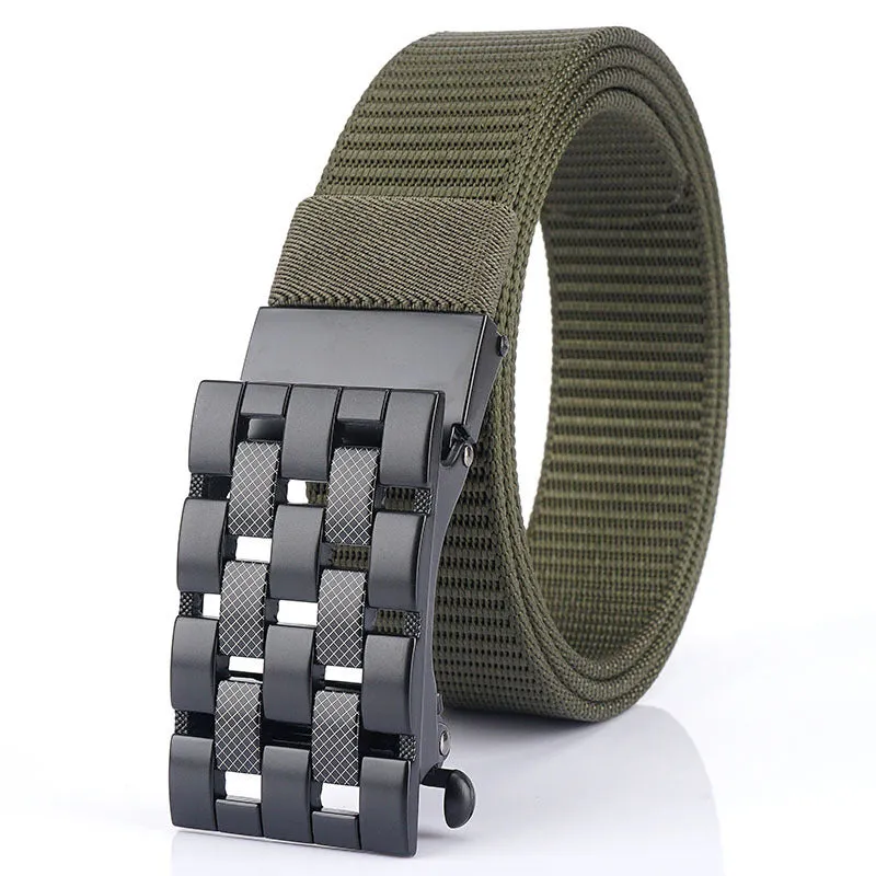 Automatic Buckle Thick Nylon Weaving Belt
