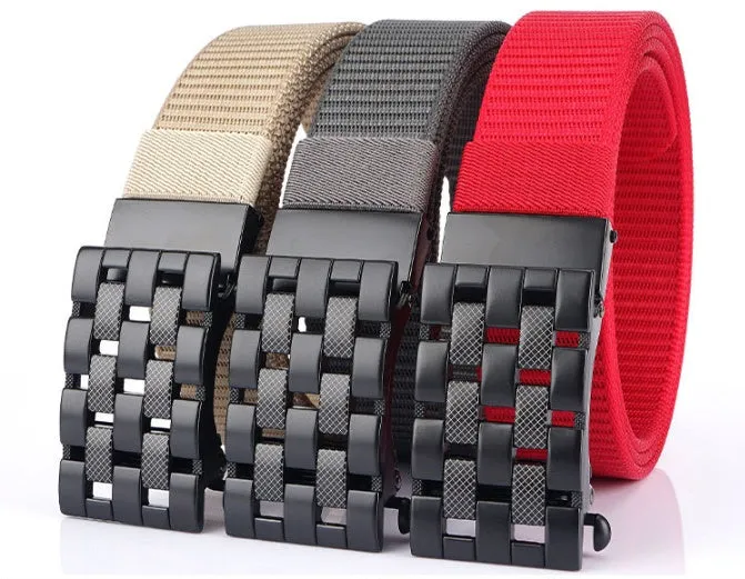 Automatic Buckle Thick Nylon Weaving Belt