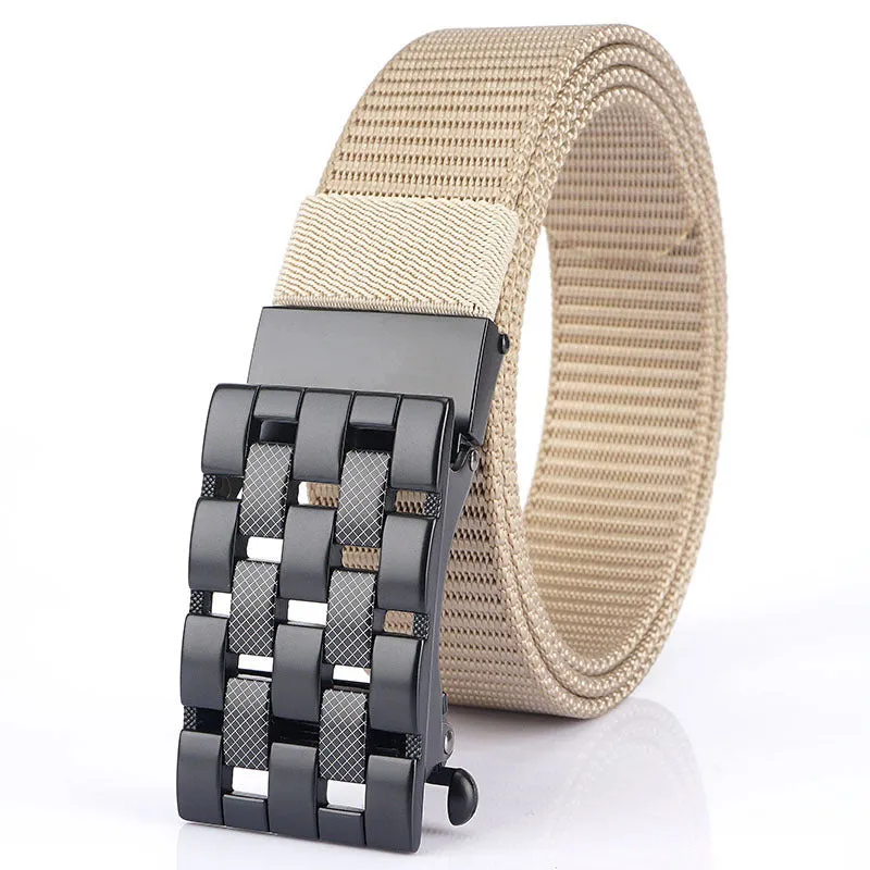 Automatic Buckle Thick Nylon Weaving Belt