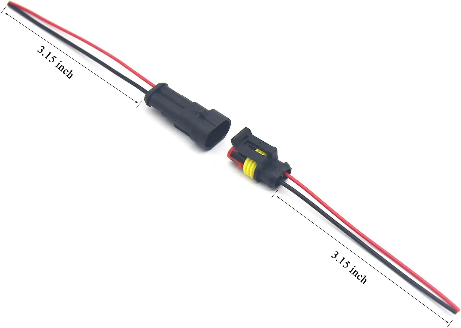 Automotive Electrical Connectors kit 1/2/3/4 Pin Waterproof Electric Wire Connector Plugs Battery Terminal Connectors Socket 1.5mm Series Wire Harness 16 AWG Pack of 13…