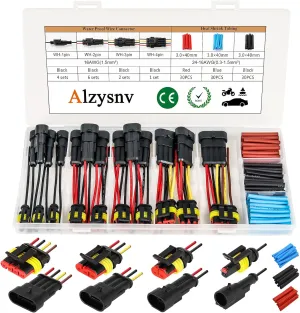 Automotive Electrical Connectors kit 1/2/3/4 Pin Waterproof Electric Wire Connector Plugs Battery Terminal Connectors Socket 1.5mm Series Wire Harness 16 AWG Pack of 13…
