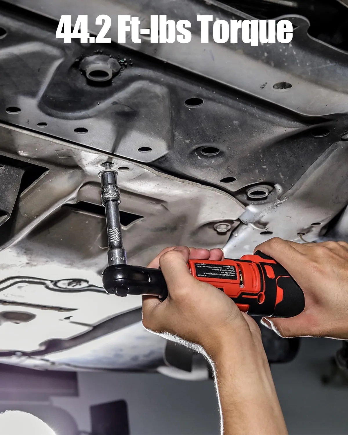 AVID POWER Cordless Electric Ratchet Wrench 3/8", 44.2 Ft-lbs 12V Power Ratchet Wrench Kit w/Two 2.0Ah Batteries, 1-Hour Fast Charger, Variable Speed and 10 Sockets