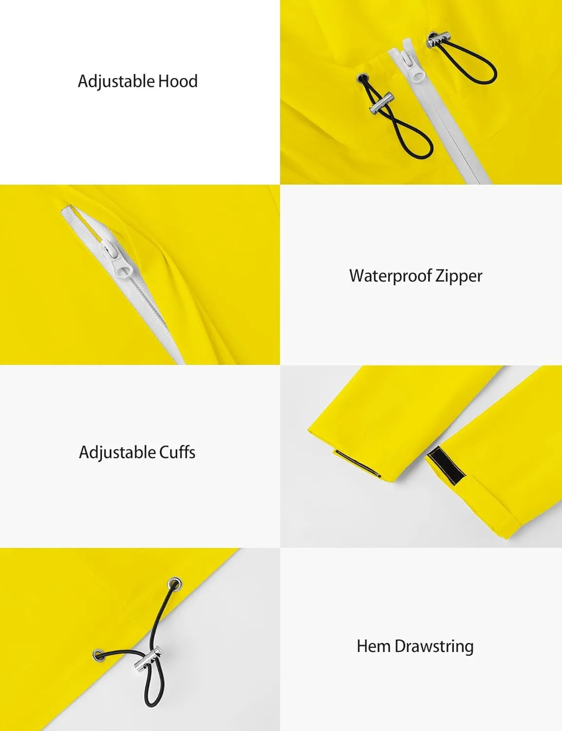 Avoogue Rain Jacket Women Waterproof Lightweight Raincoat Lined Outdoor Hooded Windbreaker