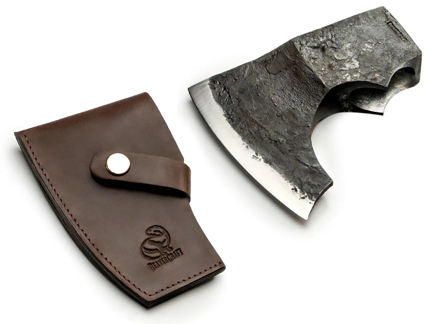 AX4_Head – Hand-Forged Axe Head with Leather Sheath