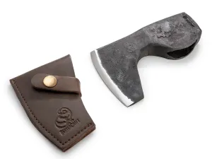 AX6_Head – Hand-Forged Axe Head with Leather Sheath