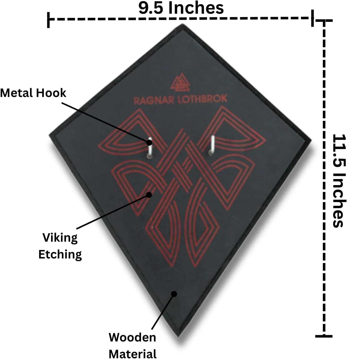 Axe Wall Plauqe of Medieval Viking Axe of Ragnar Lothbrok (Wall Plaque - Dark)