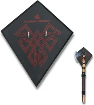 Axe Wall Plauqe of Medieval Viking Axe of Ragnar Lothbrok (Wall Plaque - Dark)