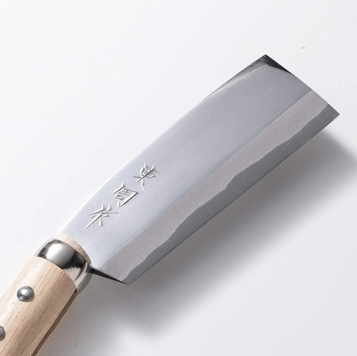 AZUMASYUSAKU Polished Hatchet 120mm(ABT 4.7"), Double Bevel (Edge of Blade: Aogami Steel)