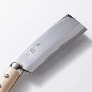 AZUMASYUSAKU Polished Hatchet 120mm(ABT 4.7"), Double Bevel (Edge of Blade: Aogami Steel)
