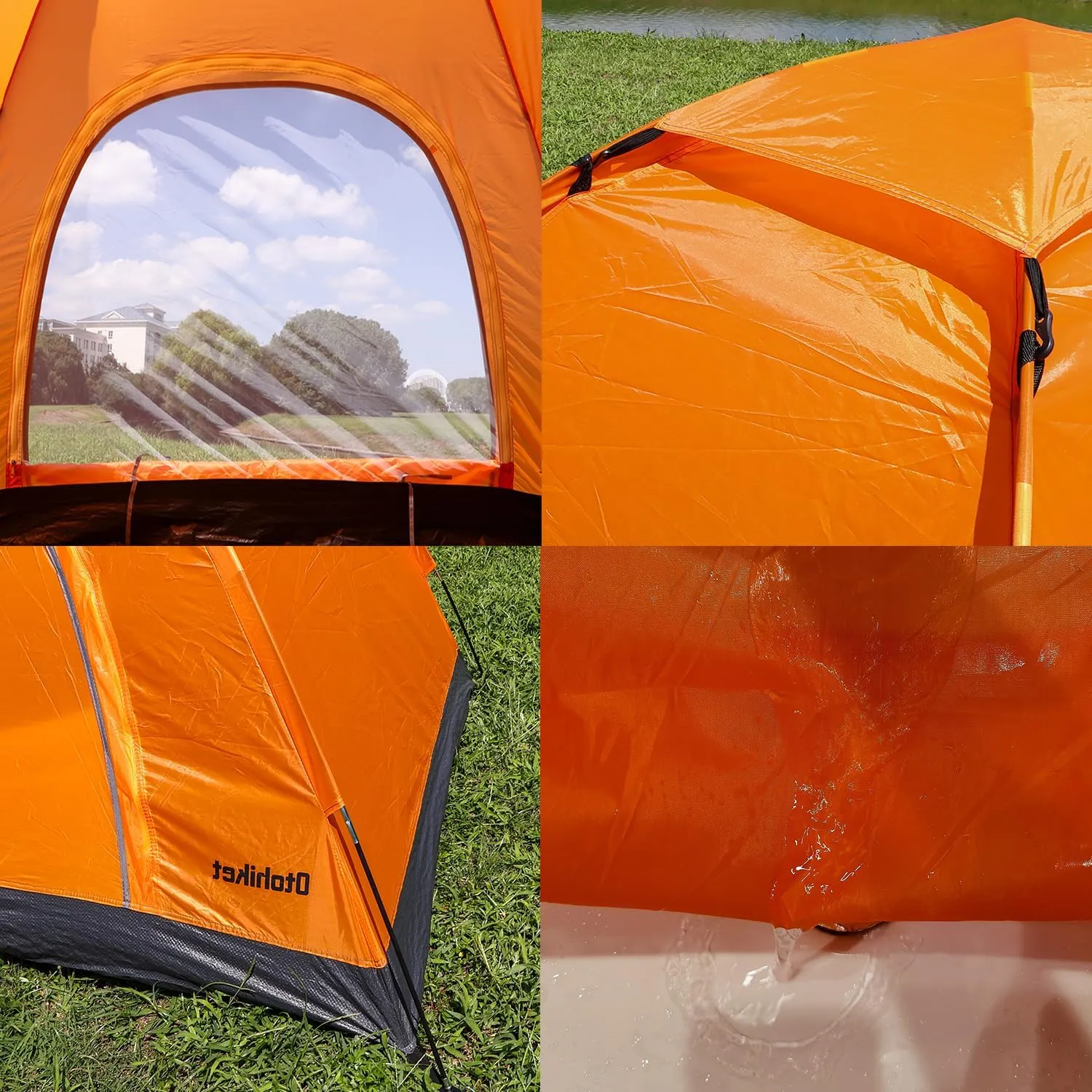Backpacking Camping Tent Lightweight Portable Waterproof with Carrying Bag for Outdoor Summer Beach