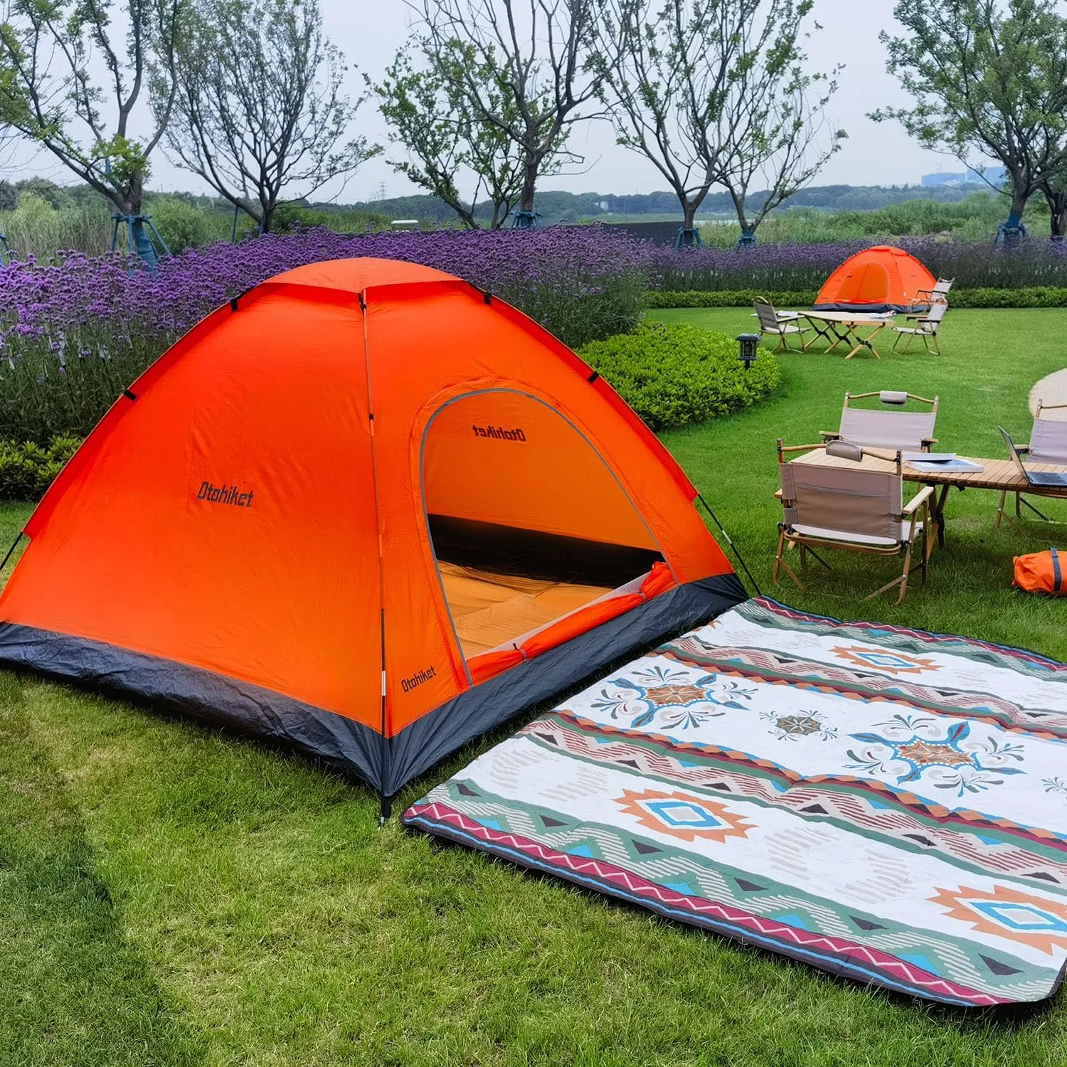 Backpacking Camping Tent Lightweight Portable Waterproof with Carrying Bag for Outdoor Summer Beach
