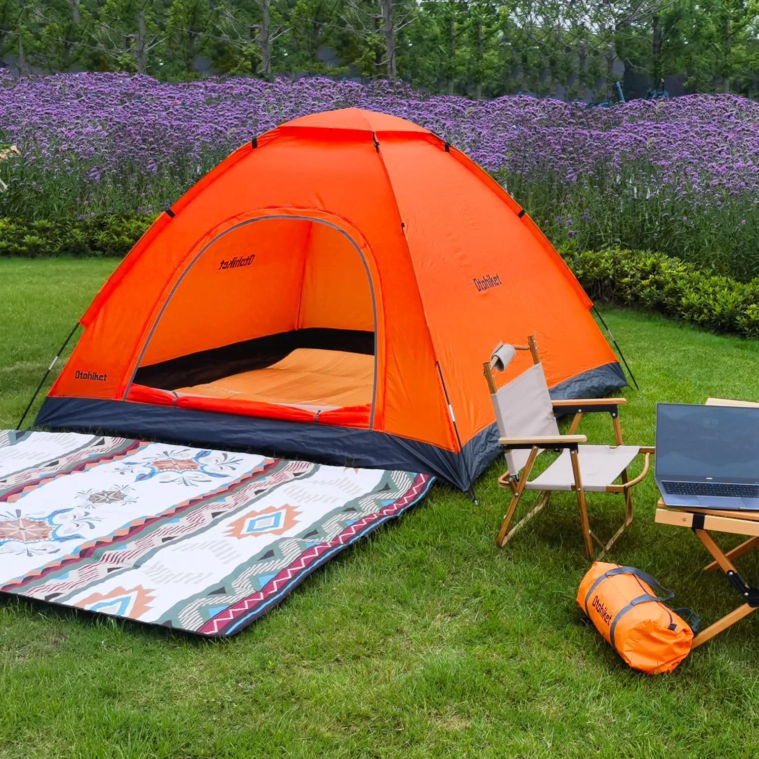 Backpacking Camping Tent Lightweight Portable Waterproof with Carrying Bag for Outdoor Summer Beach
