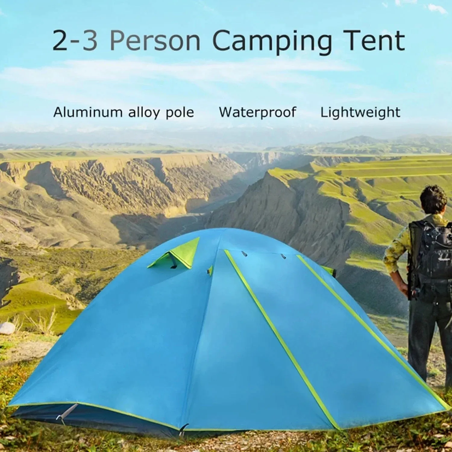 Backpacking Tent, 2 Person Instant Camping Tent