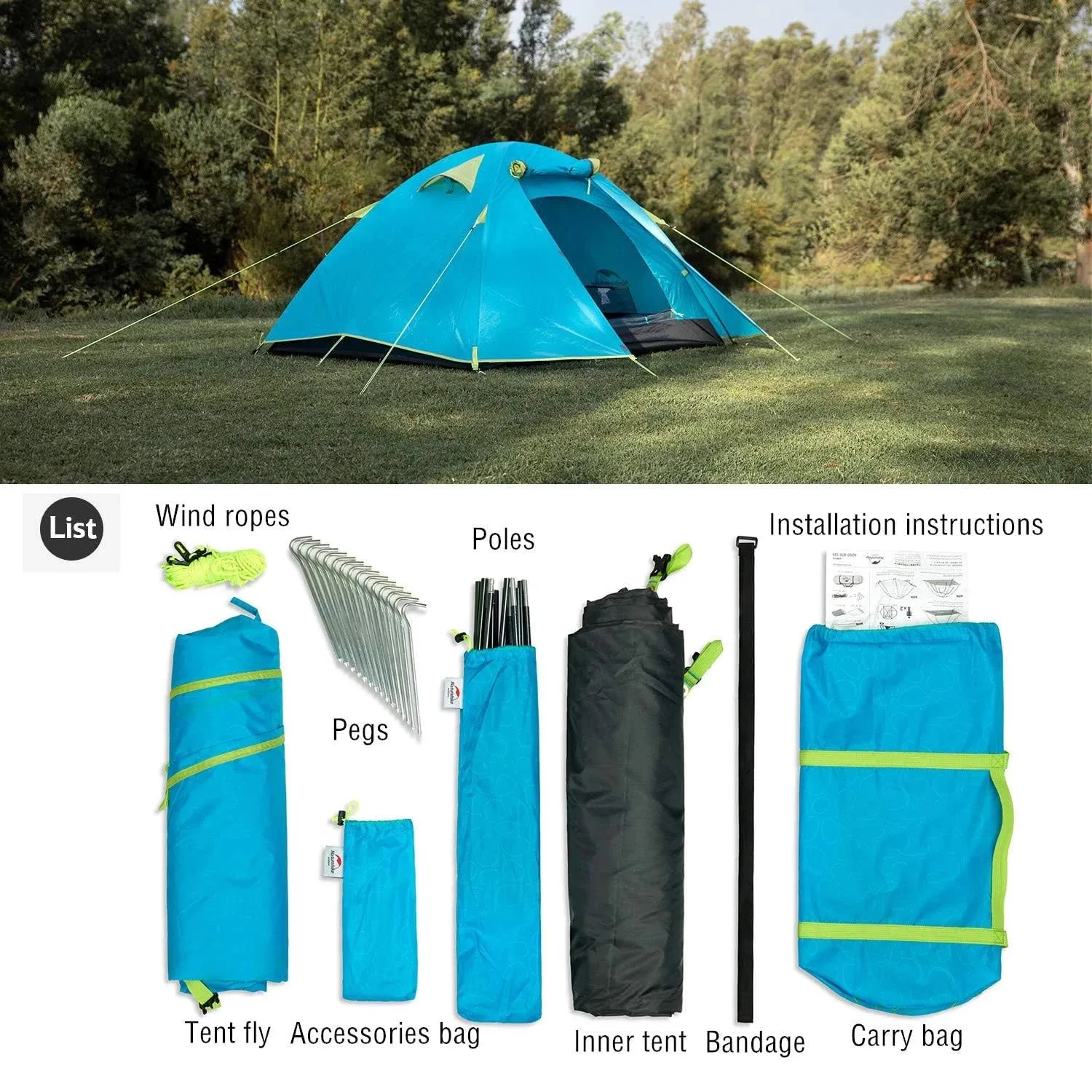 Backpacking Tent, 2 Person Instant Camping Tent