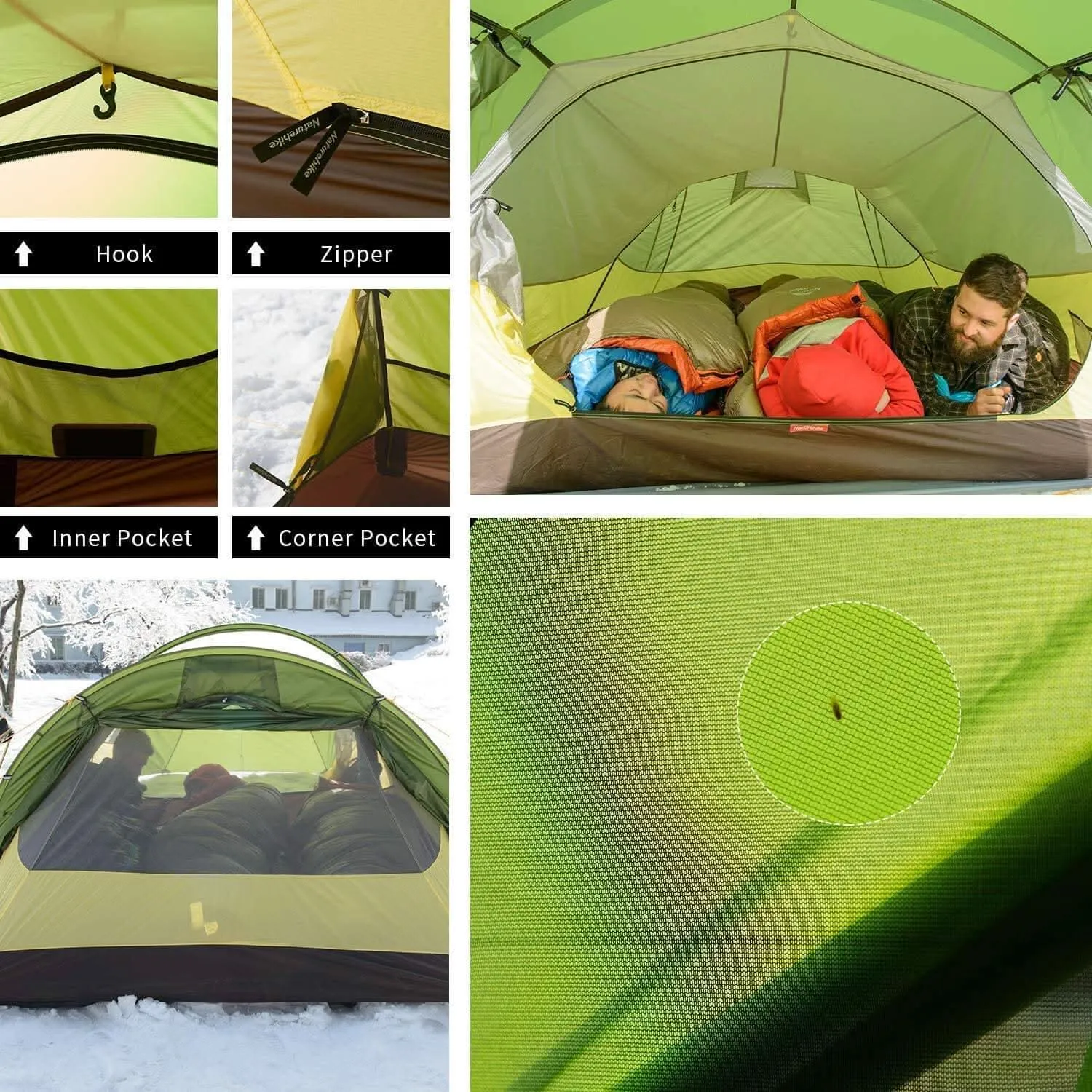 Backpacking Tent 3 Person Lightweight Waterproof Camping Tent