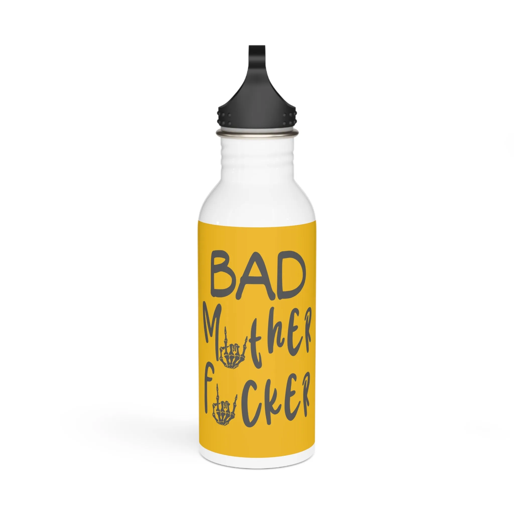 Bad Mother F#*ker Stylish Stainless Steel Water Bottle - Eco-Friendly, Durable, Perfect for On-the-Go - Yellow