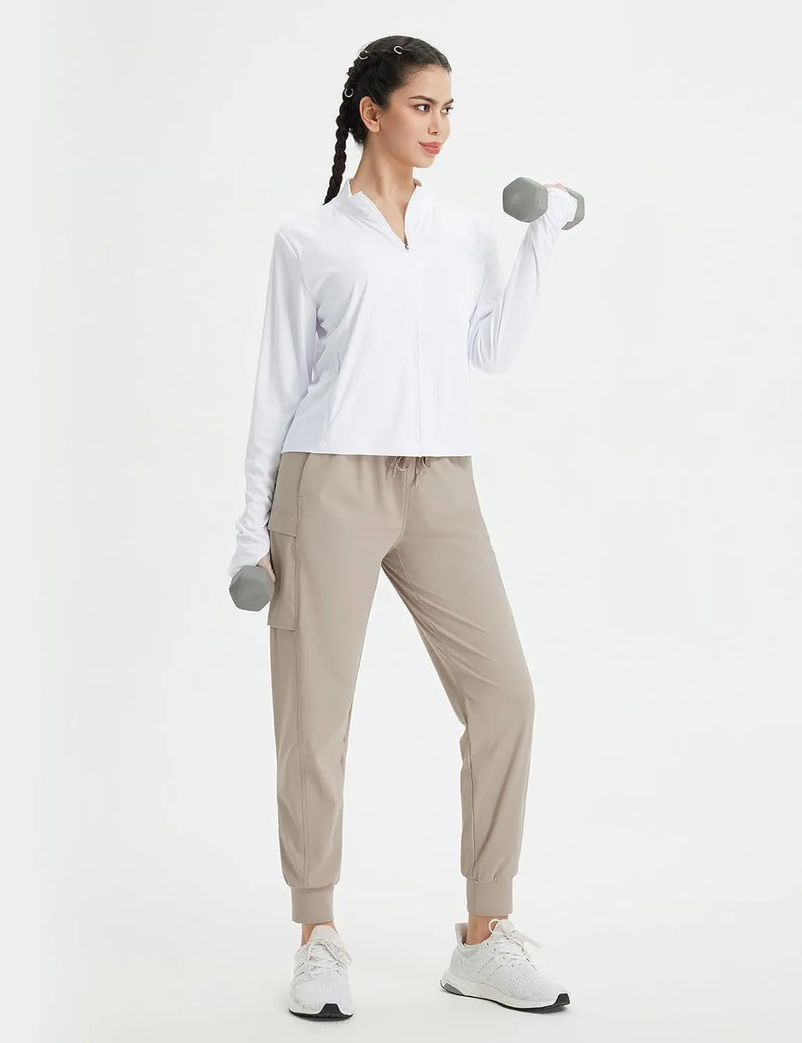baleaf Women's Cargo Joggers Hiking Pants with Pockets Lightweight Jogger Quick Dry Sweatpants