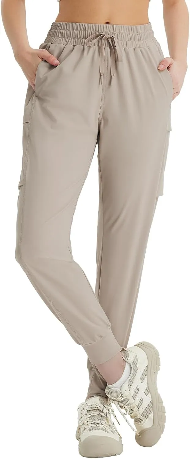 baleaf Women's Cargo Joggers Hiking Pants with Pockets Lightweight Jogger Quick Dry Sweatpants