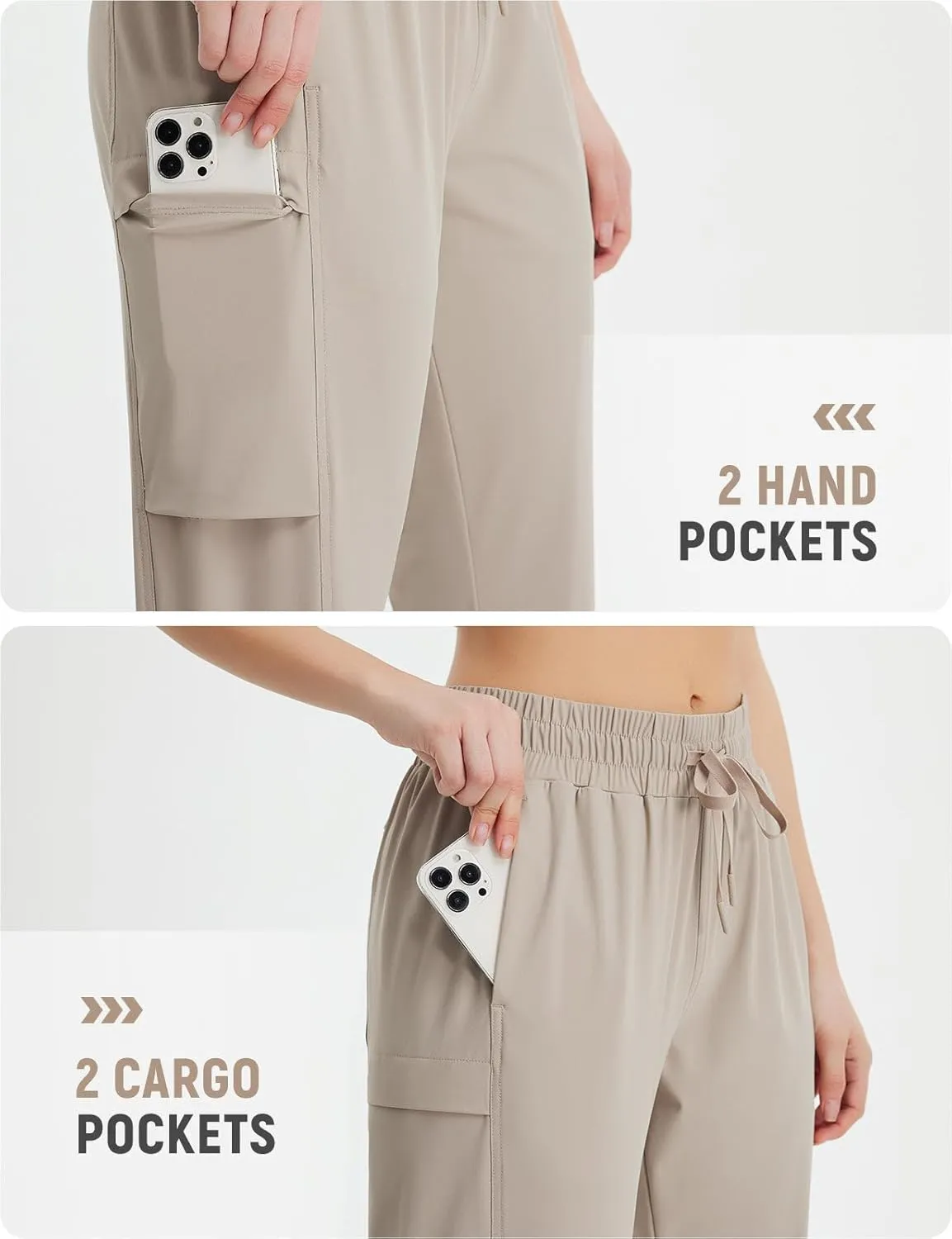 baleaf Women's Cargo Joggers Hiking Pants with Pockets Lightweight Jogger Quick Dry Sweatpants
