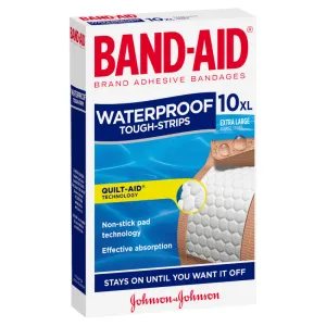 Band-Aid Waterproof Tough Strips XL 10 Pack